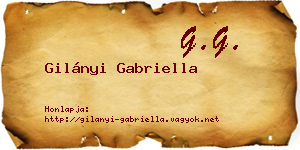Gilányi Gabriella névjegykártya